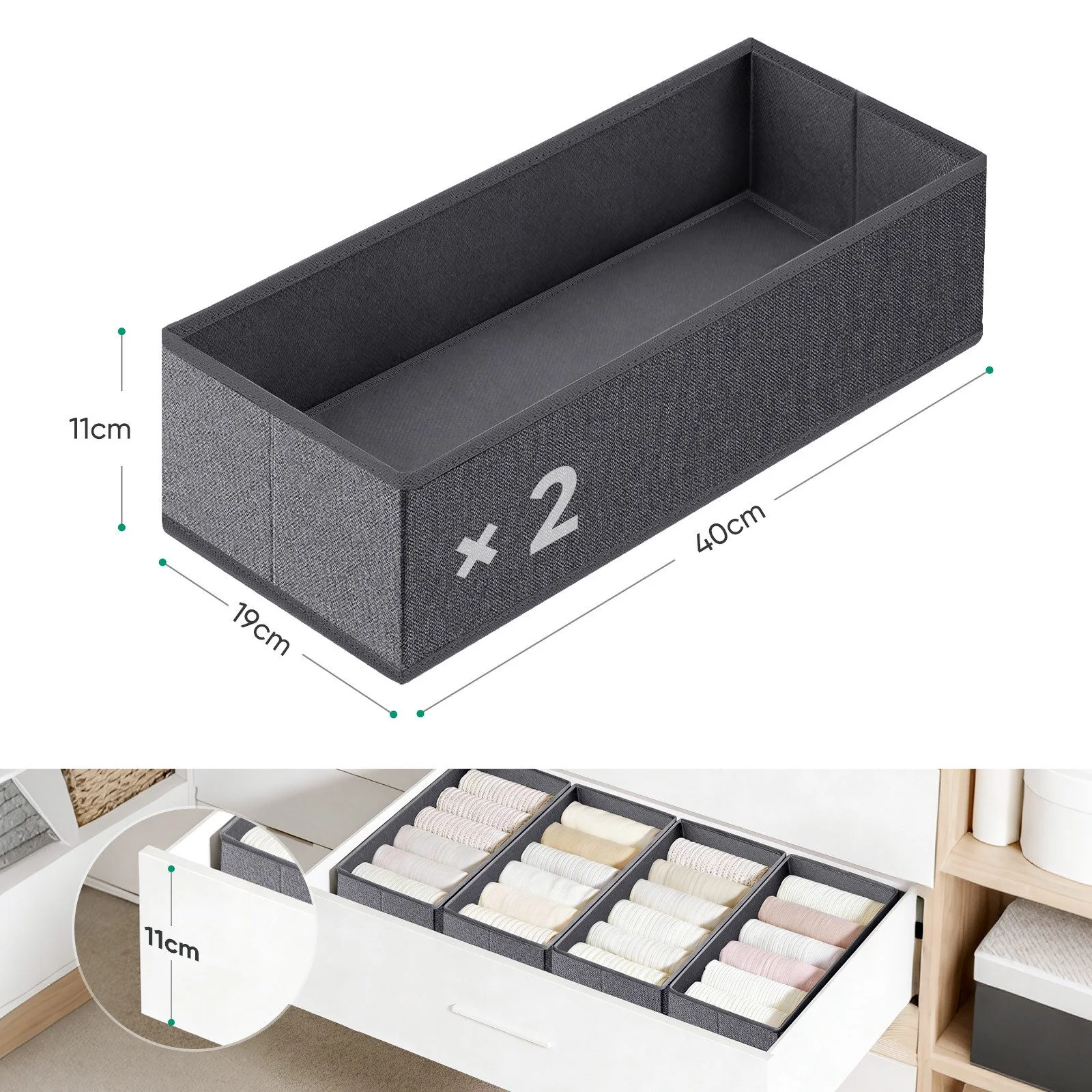 SEKEY Aufbewahrungsboxen Set aus Vliesstoff faltbar