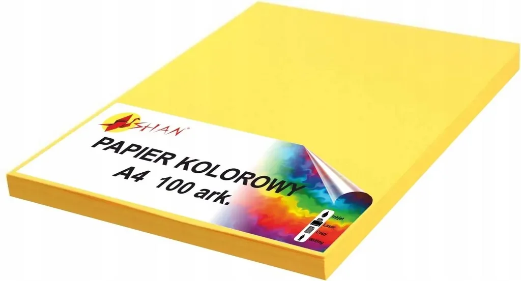Shan Farbpapier DIN A4 120 g gelb intensiv 100 Blatt