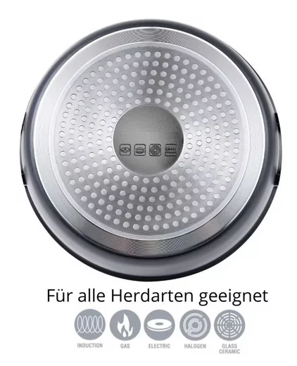 CHEFFINGER Frittiertopf Set 24 cm mit Korb Induktion Fritteuse