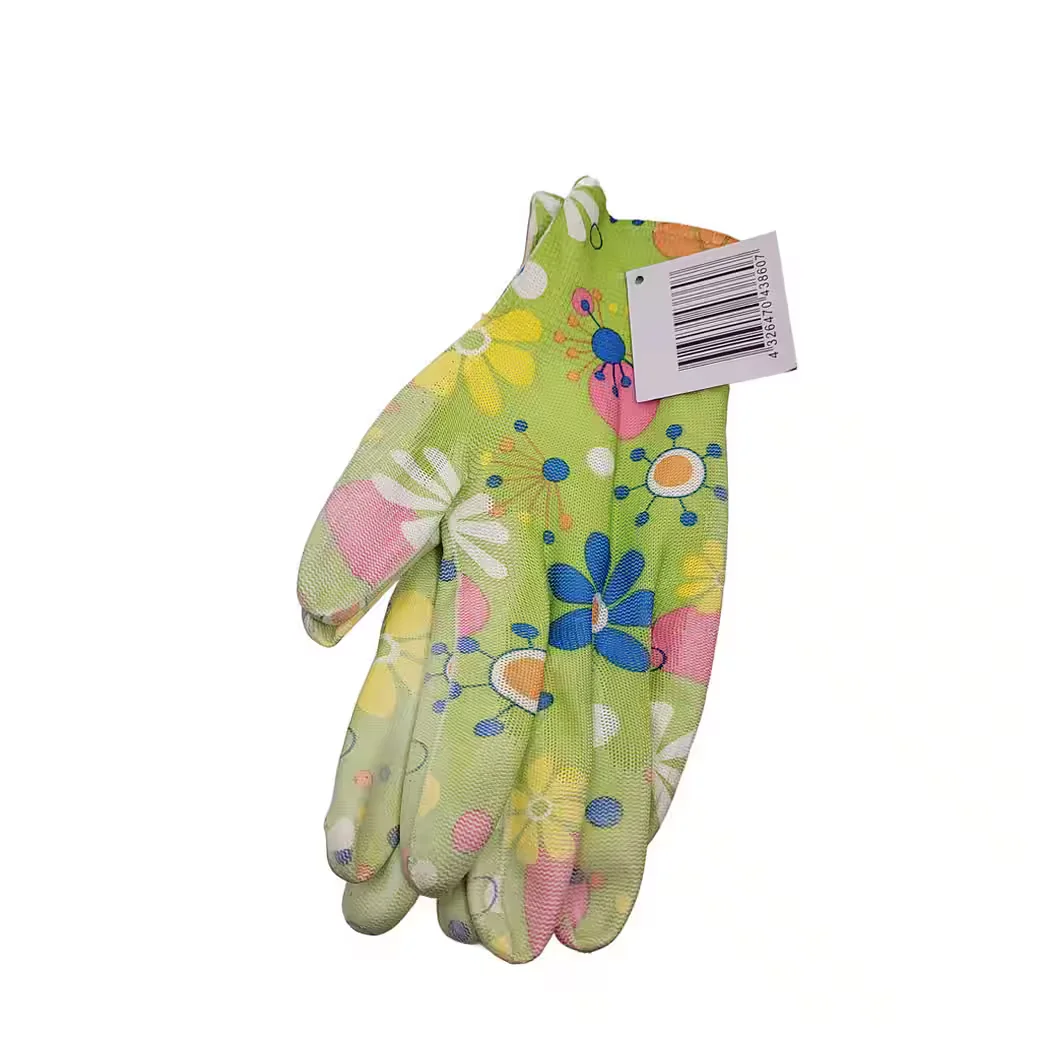 OSMA Gartenhandschuhe Damen mit Blumenmotiv Latex Arbeitshandschuhe