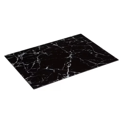 5FIVE SIMPLY SMART Schneidebrett Glas Marmor Muster schwarz 30 x 40 cm
