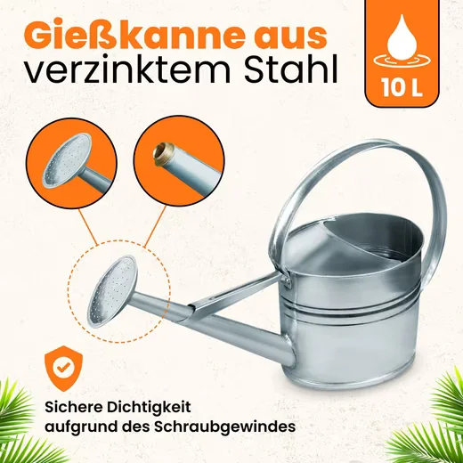 HRB Gießkanne 10 L Zink feuerverzinkt langlebig Metall