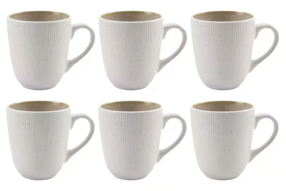 HIT TRADING TIZIANA Kaffeetasse 300 ml Beige Weiß