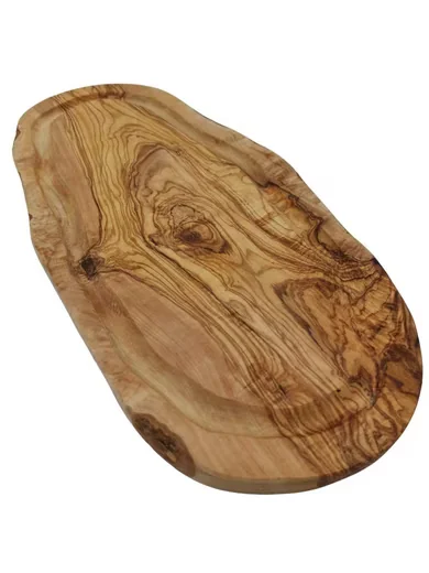 SOAPBROTHERS Steakbrett Olivenholz mit Saftrinne 40 bis 45 cm