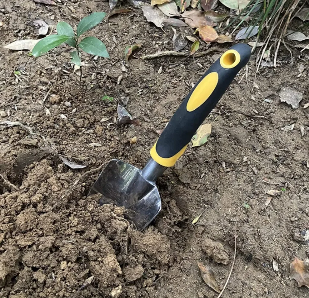 Crrynuo Gartenkelle Handschaufel aus Aluminiumguss für Jäten Graben