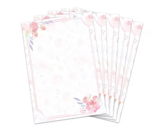 JUNAPACK Briefpapier A4 Blumen Ostern für Drucker und Firmenpost