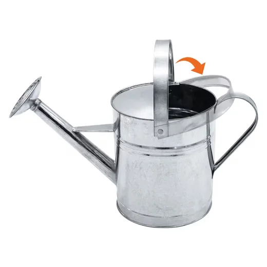 Spetebo Gießkanne Zink 5 Liter silber