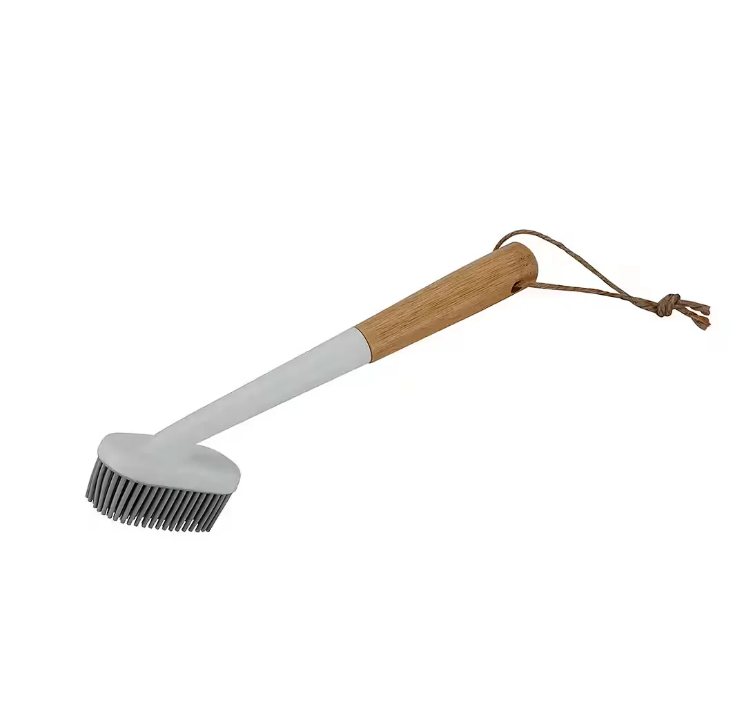 MICHELINO Spül und Reinigungsbürste Silikonborsten Bambusgriff 23 cm