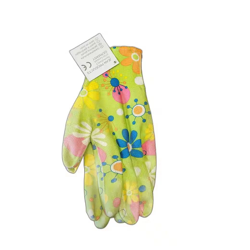 OSMA Gartenhandschuhe Damen mit Blumenmotiv Latex Arbeitshandschuhe