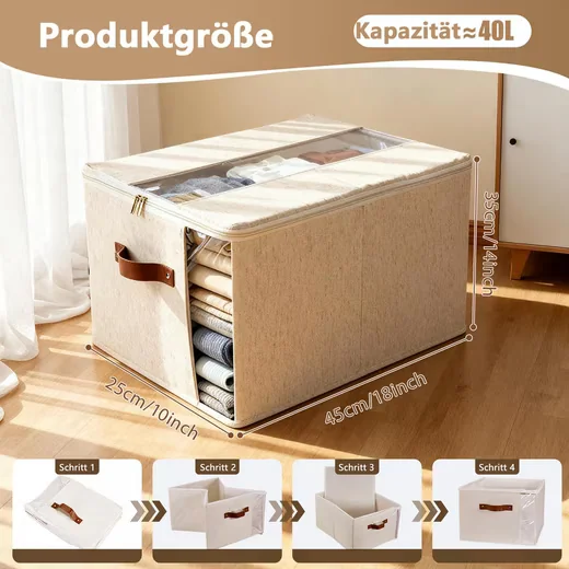 AGGER Aufbewahrungsbox mit Deckel Groß Kleideraufbewahrung