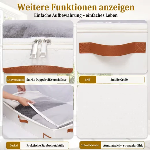 MINICLOSS Aufbewahrungsbox 90 Liter Unterbett Aufbewahrung faltbar