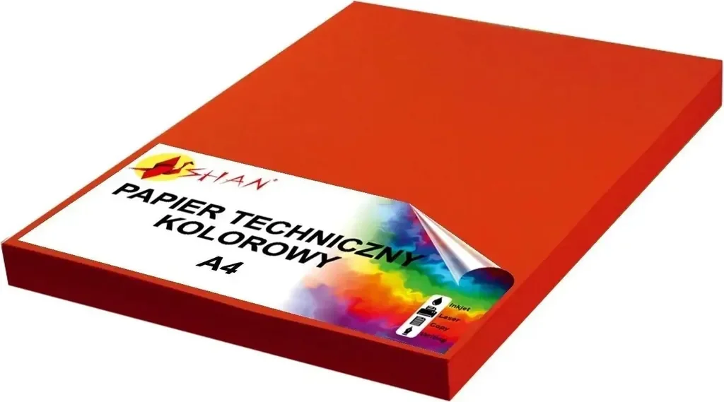 Shan Technisches Papier A4 240 g Rot Intensiv V2 50 Blatt