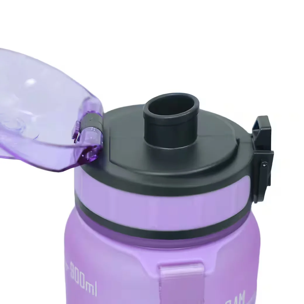 CHICFURN Trinkflasche 946 ml Tritan BPA-frei Strohhalm Zeitskala
