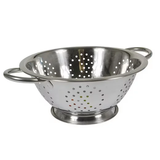 Buri Nudelsieb Edelstahl mit Standfuß 24 cm Küchensieb Durchschlag