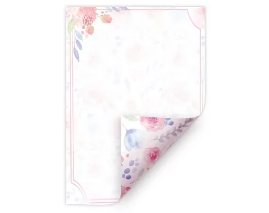 JUNAPACK Briefpapier A4 Blumen Ostern für Drucker und Firmenpost
