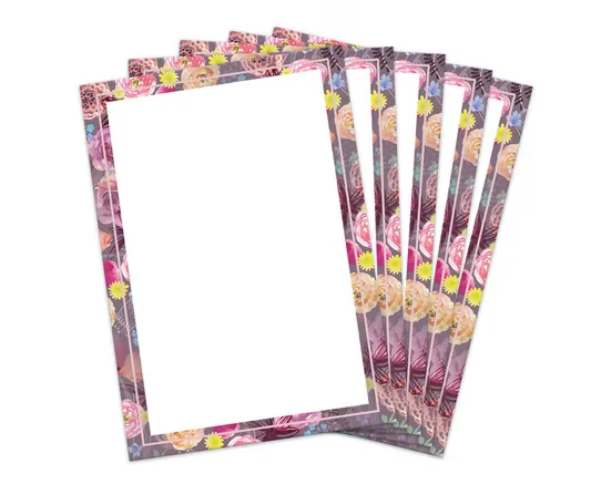 JUNAPACK Briefpapier A4 mit Blumen Ostern für Drucker und Firmenpost