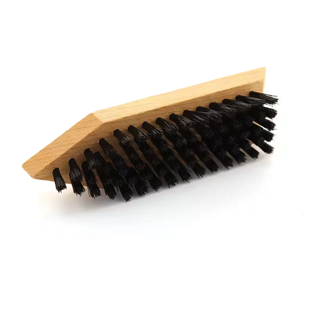 TELMO Reinigungsbürste aus Holz 16,3 cm schwarz synthetische Borsten