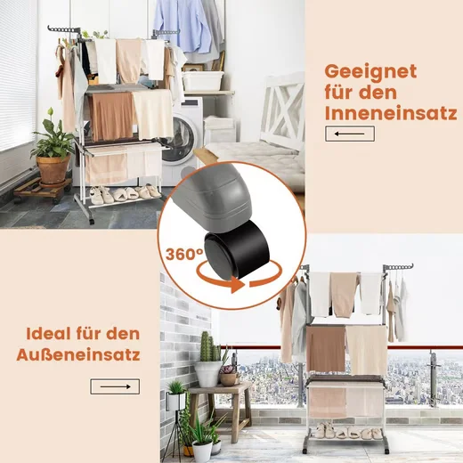 COSTWAY Turmwäscheständer platzsparend