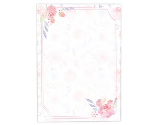 JUNAPACK Briefpapier A4 Blumen Ostern für Drucker und Firmenpost