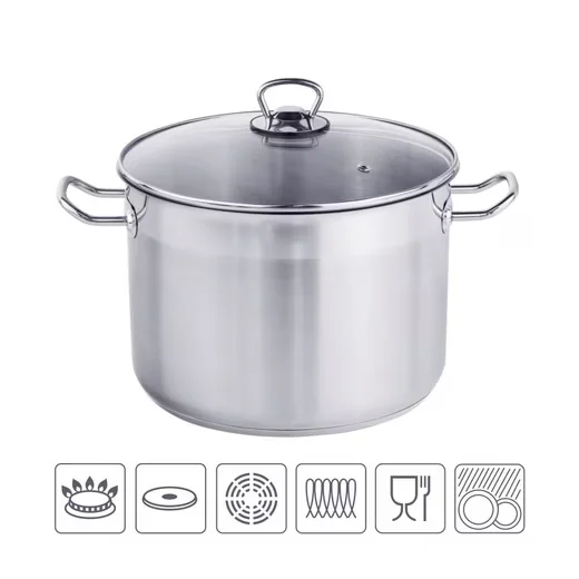 Haushalt International Topf-Set Universaltopf 10 l Glasdeckel