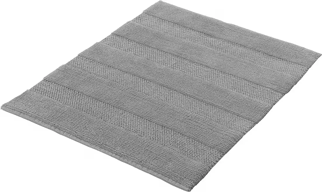 KLEINE WOLKE Badematte Tikka, rutschhemmend, Baumwolle, gestreift