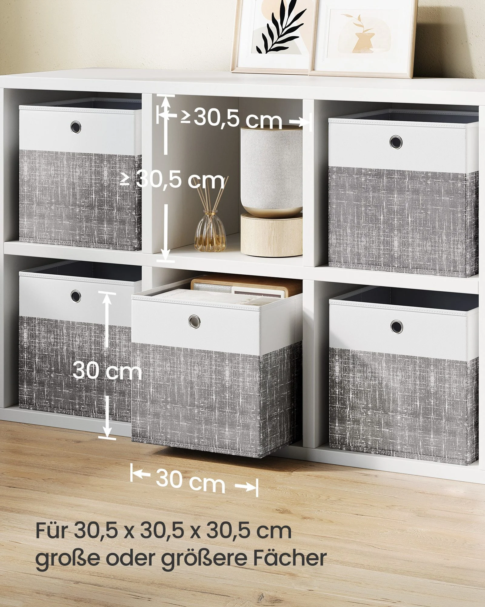 SONGMICS Stoffbox Faltbox Aufbewahrungsbox Ordnungsbox für Würfelregal