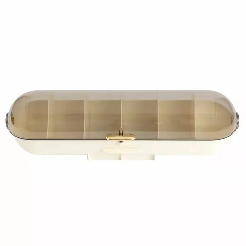 GENIALO Make-up Wandorganizer mit klarem Schiebedeckel und Fächern