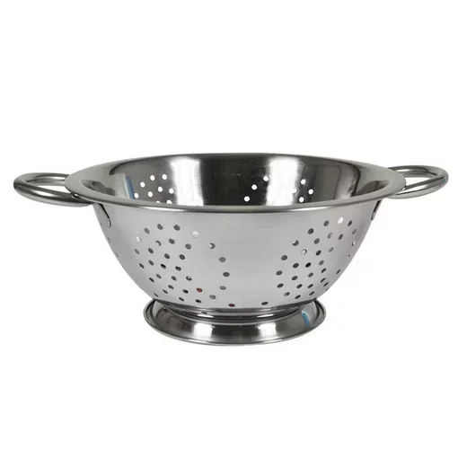 Buri Nudelsieb Edelstahl mit Standfuß 24 cm Küchensieb Durchschlag