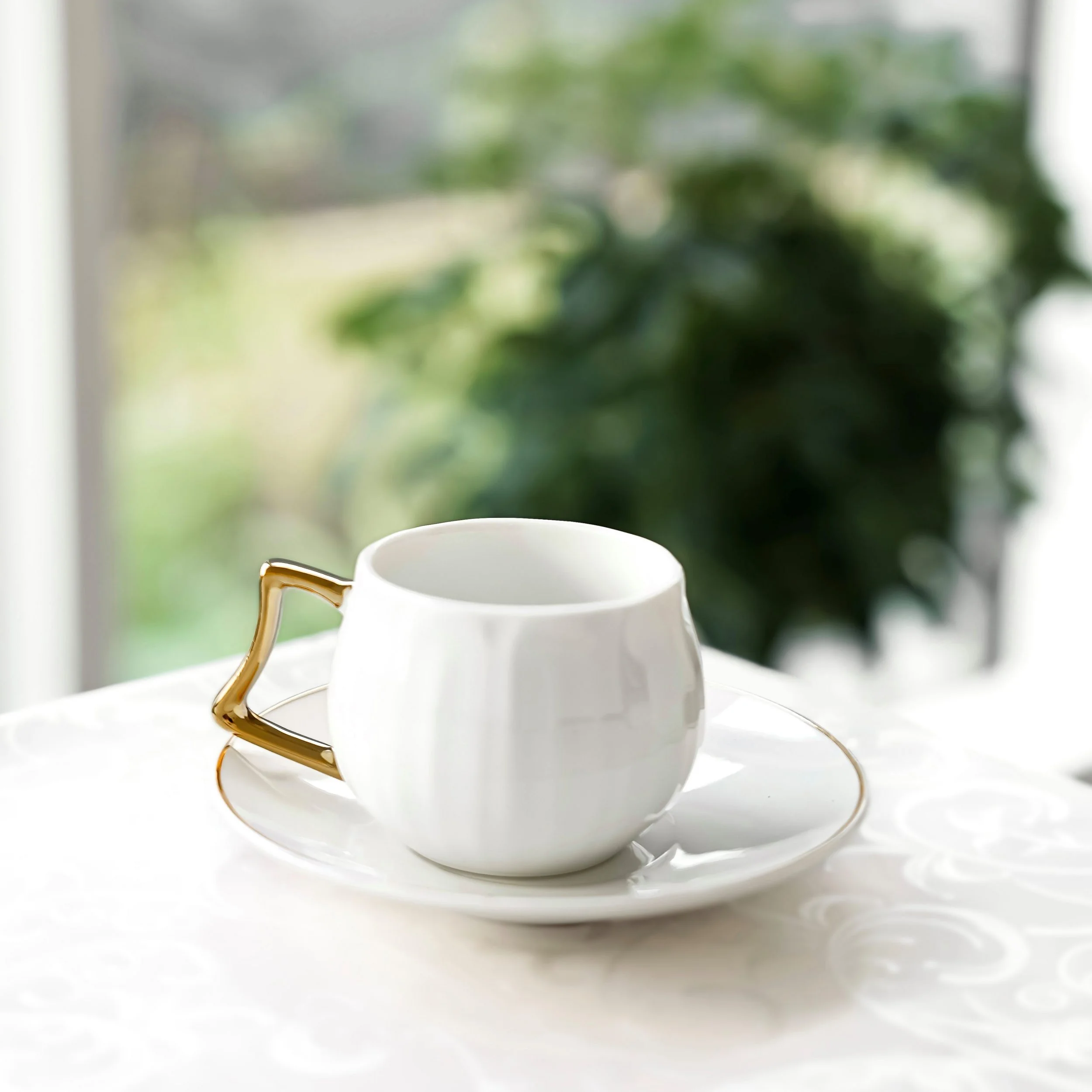 MULEX Porzellan Mokkatassen Kaffeeservice, 3 Designs, zeitlos elegant