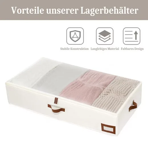 MINICLOSS Aufbewahrungsbox 90 Liter Unterbett Aufbewahrung faltbar