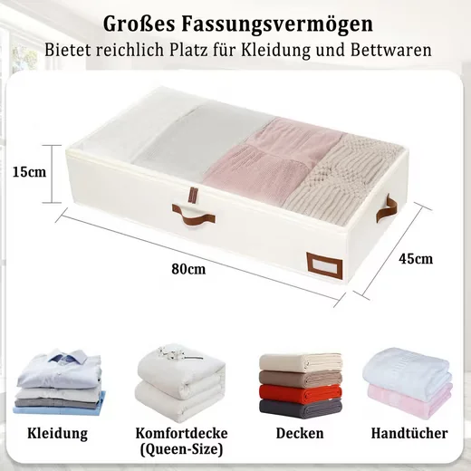 MINICLOSS Aufbewahrungsbox 90 Liter Unterbett Aufbewahrung faltbar