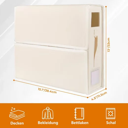 FOUORTUNATE-BEE Bettwäsche Organizer 2er Set Aufbewahrungstaschen