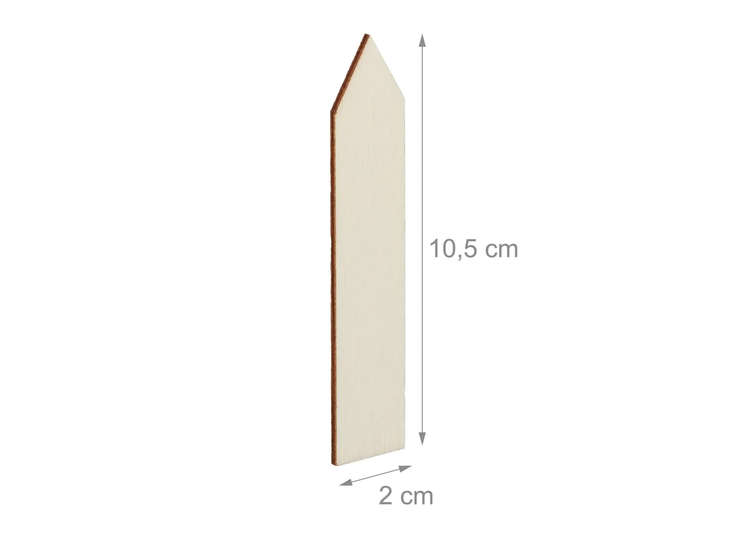 Relaxdays Pflanzenstecker Holz beschreibbar 10,5 x 2 cm 60er Set