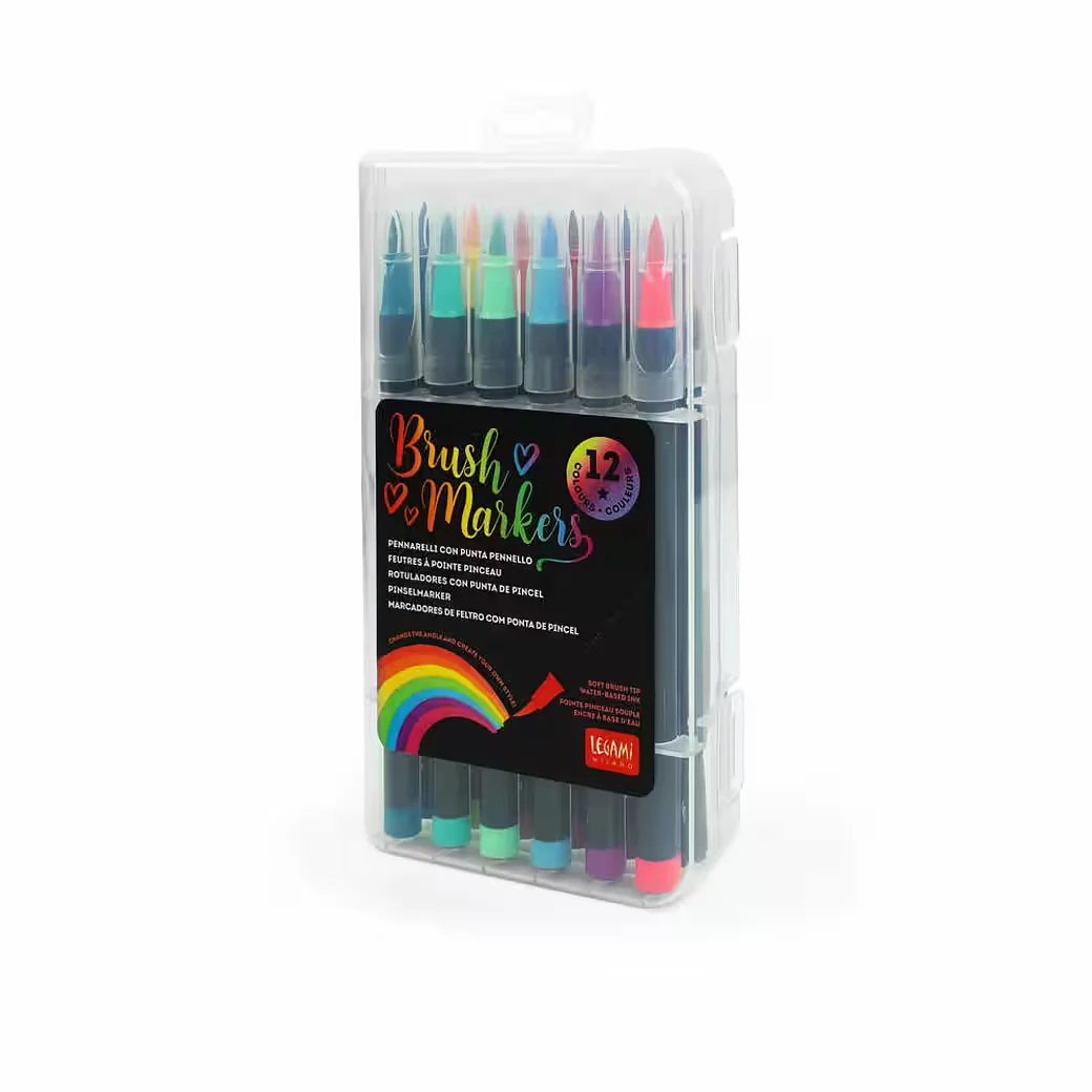 LEGAMI Brush Marker Filzstifte Bright Colours 12er Set