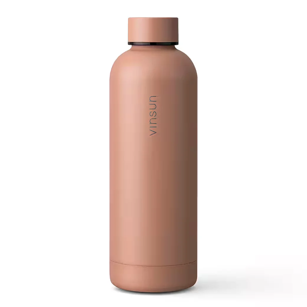 VINSUN Isolierflasche Edelstahl 500 ml kohlensäurefest BPA frei