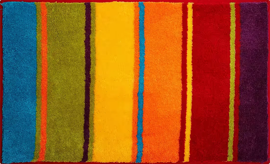 GRUND Badematte Summertime, rutschhemmend, bunt gestreift, 20 mm