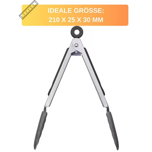 THIRU Servierzange Silikon-Laffen Aufhängeöse hitzebeständig 200°C
