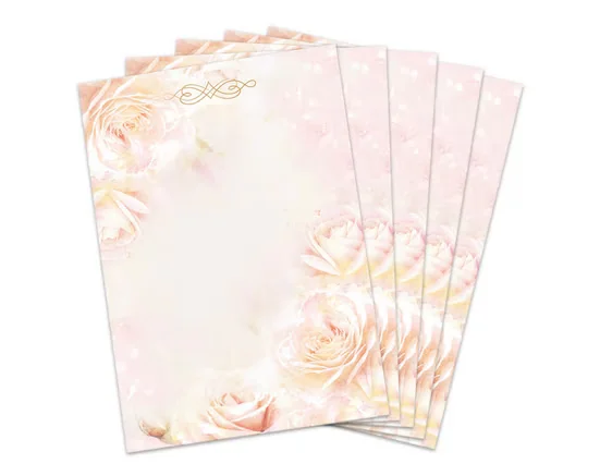 JUNAPACK Briefpapier A4 Blumen Ostern Briefbögen für Drucker