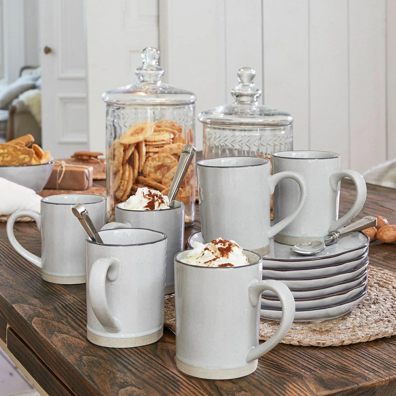MIRABEAU Biarré Tassen-Set grau 6er Set