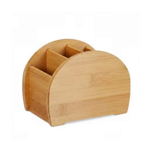 Relaxdays Stiftehalter Organizer Bambus Schreibtisch