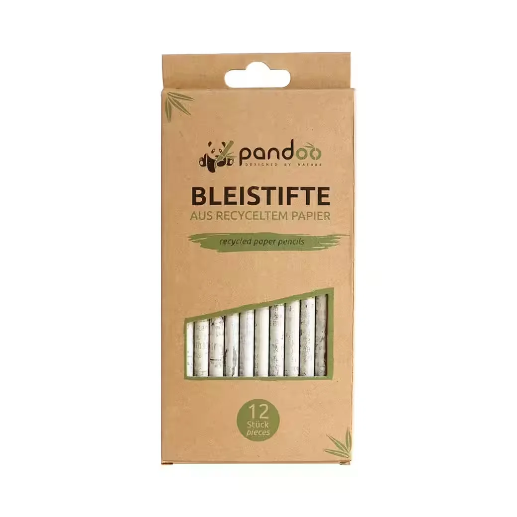 PANDOO Bleistifte 12er Set aus recyceltem Zeitungspapier