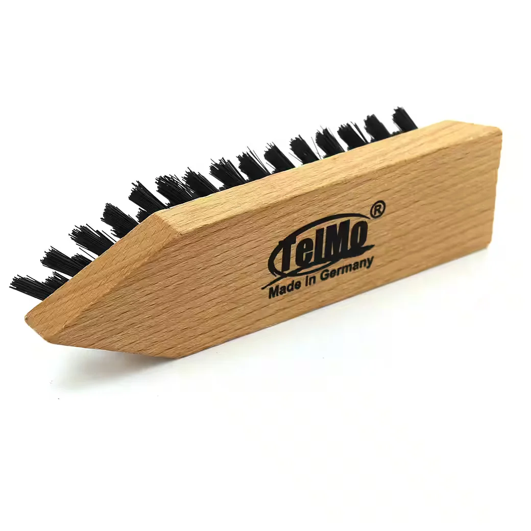 TELMO Reinigungsbürste aus Holz 16,3 cm schwarz synthetische Borsten