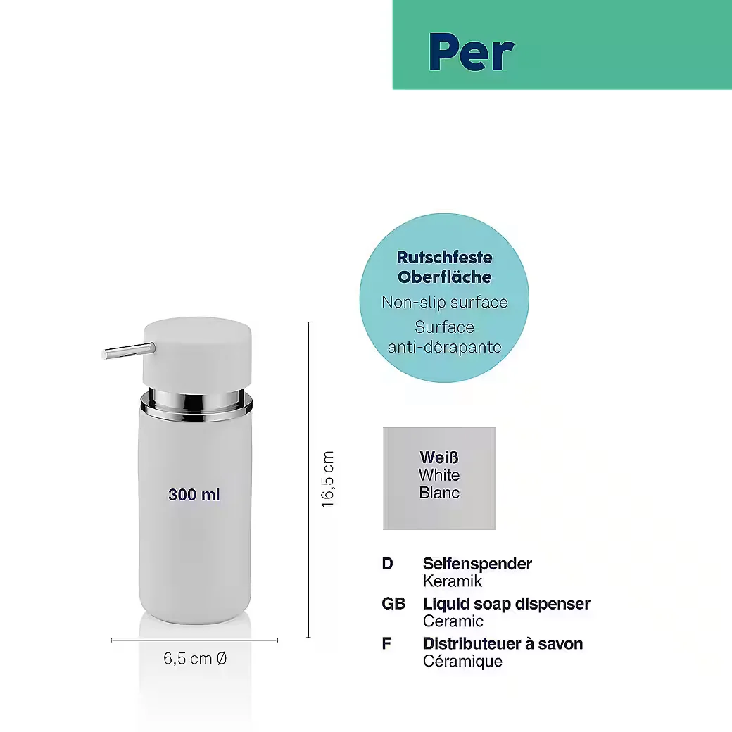 Kela Seifenspender Per matt rutschfest 300 ml nachfüllbar