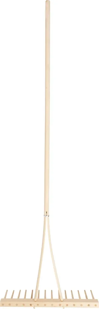 STREND PRO Holzrechen 14 Zähne mit Holzstiel für Heu und Laub
