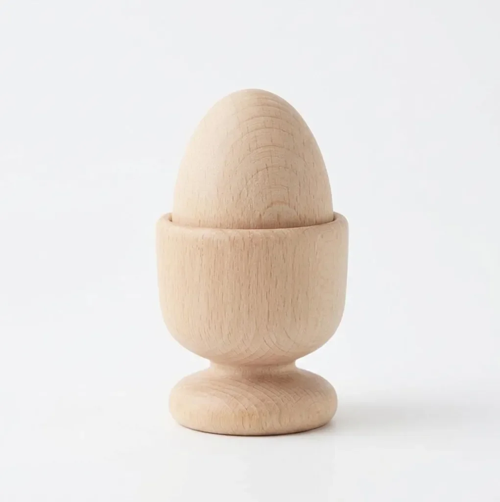PEEWIT Set 25 Holzbecher und Buchenholz Eier für Kinder DIY Basteln