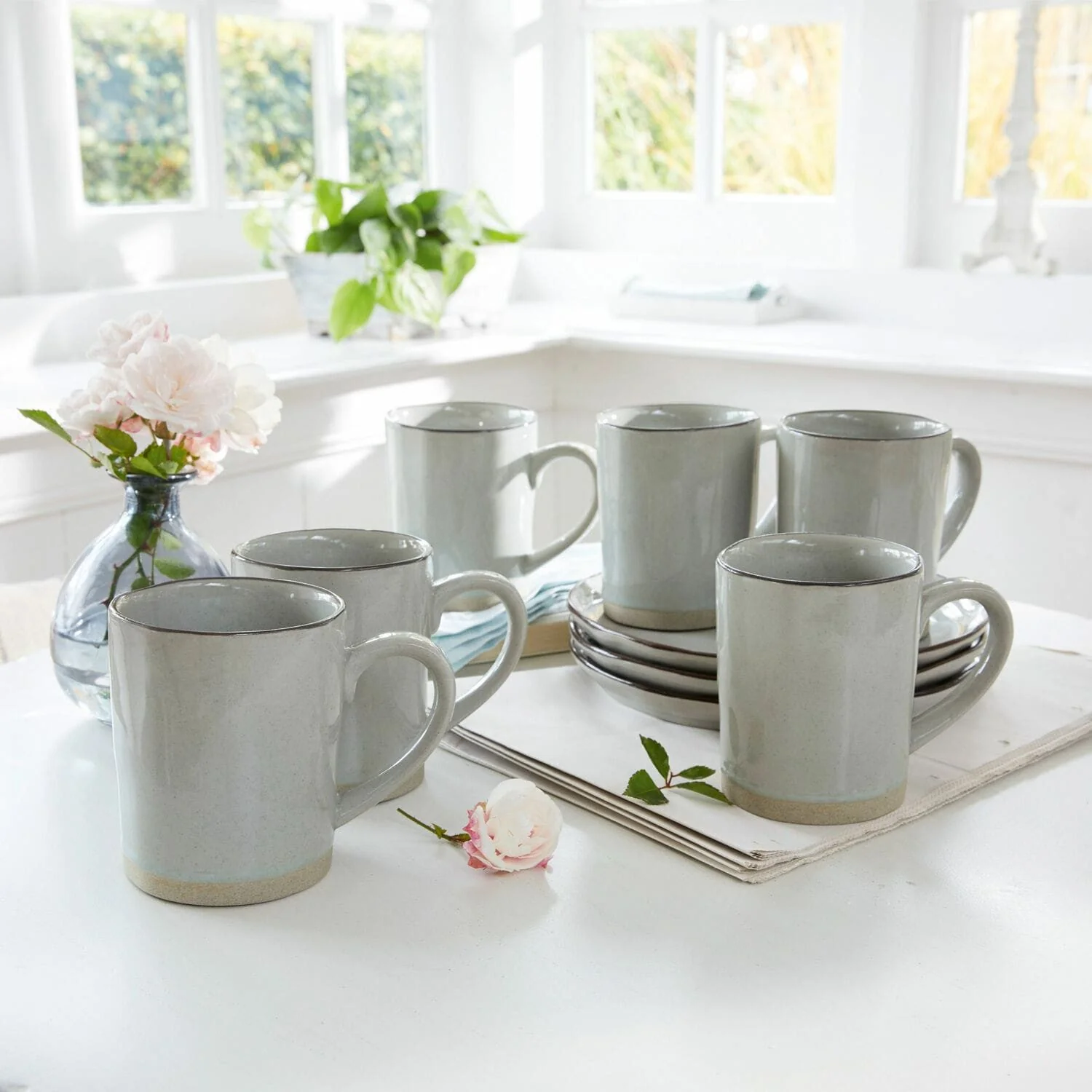 MIRABEAU Biarré Tassen-Set grau 6er Set