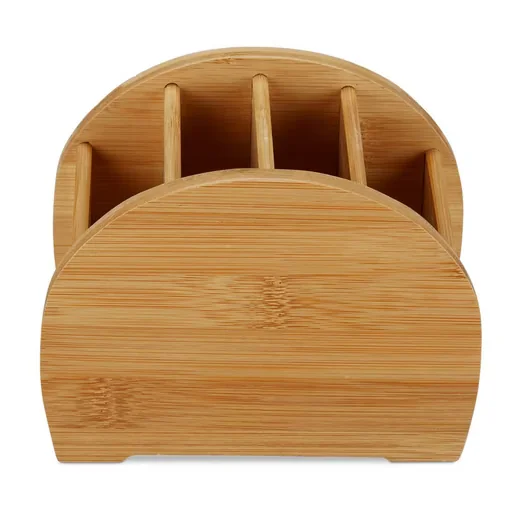 Relaxdays Stiftehalter Organizer Bambus Schreibtisch