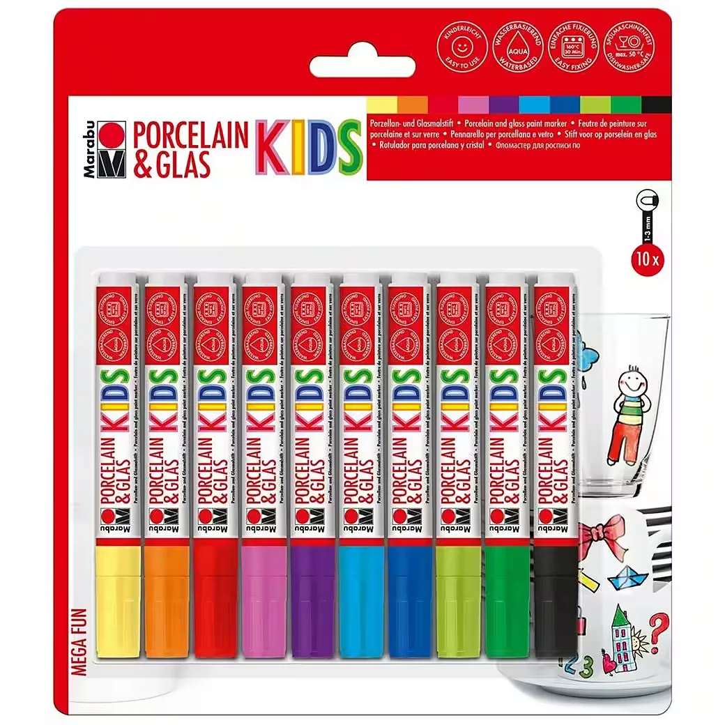 MARABU Porzellan und Glas Malstift Kids