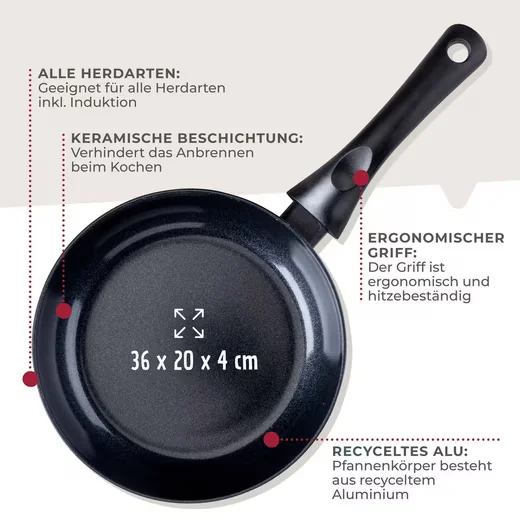 Fackelmann Keramik-Bratpfanne aus Aluminium